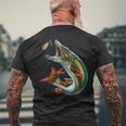 For Angler T-Shirt mit Rückendruck Geschenke für alte Männer