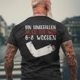 Gips Armbbruch erlag Gute Besserung S T-Shirt mit Rückendruck Geschenke für alte Männer