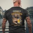 Glück Ist Ein Alter Mann Mit Einer Bier Rhodesian Ridgeback T-Shirt mit Rückendruck Geschenke für alte Männer