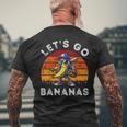 Lets Go Bananas Banana Playing Baseball Baseball Player Fun Men's T-shirt Back Print Gifts for Old Men