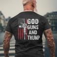 God Guns E Trump 2 ° Emendamento Bandiera Ar15 Bandiera Americana T-shirt da uomo con stampa posteriore Regalos para ancianos