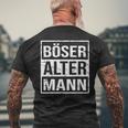 Grandpa Grandad Sarcasm Biker Rocker Evil Old Man T-Shirt mit Rückendruck Geschenke für alte Männer