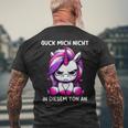 Guck Mich Nicht In Diesem Ton An Einhorn T-Shirt mit Rückendruck Geschenke für alte Männer