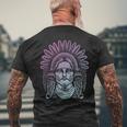 Guerriero Azteco Cavaliere Inca Maya Cultura Arte El Azteca T-shirt da uomo con stampa posteriore Regalos para ancianos