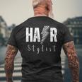 Hairdresser Hairstylists Hairstyling Beautician Hair Salon Men's T-shirt Back Print Gifts for Old Men