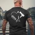 Hairdresser Salon Barber Hairstylist Hairdresser T-Shirt mit Rückendruck Geschenke für alte Männer