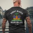 Haiti First Black Republic Since 1804 Haitian Flag Day Men's T-shirt Back Print Gifts for Old Men