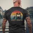 Happy Camper Rv 70S Retro Camperan Camping S T-Shirt mit Rückendruck Geschenke für alte Männer