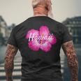 Hawaiian Island Maui Con Fiore Rosa Tropicale T-shirt da uomo con stampa posteriore Regalos para ancianos