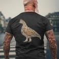 Hazel Grouse Birding Bird Watcher Amanti Degli Animali Retro T-shirt da uomo con stampa posteriore Regalos para ancianos