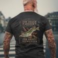 Hecht Angler Saying T-Shirt mit Rückendruck Geschenke für alte Männer