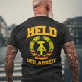 Held Der Arbeithammer & Compass Ddr Symbol T-Shirt mit Rückendruck Geschenke für alte Männer