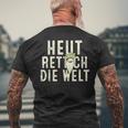 Heute Rette Ich Die Welt Garden Radish T-Shirt mit Rückendruck Geschenke für alte Männer