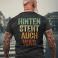 Hinten Steht Auch Was Saying Hinten Steht Auch Wat T-Shirt mit Rückendruck Geschenke für alte Männer