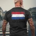 Holland Flag Netherlands Olanda Blue Red T-shirt da uomo con stampa posteriore Regalos para ancianos