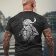 Hommeiking Mythologie Nordiquealkyriealhalla Odin Raven T-shirt imprimé au dos Cadeaux pour les vieillards