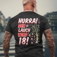 Hurra Der Lauch Wird 18 18Th Birthday 18Th Honourful Fun T-Shirt mit Rückendruck Geschenke für alte Männer