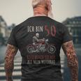 Ich Bin 50 Bitte Helfen Sie Mir Auf Mein Motorrad T-Shirt mit Rückendruck Geschenke für alte Männer