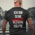 Ich Bin His Besoffen Half T-Shirt mit Rückendruck Geschenke für alte Männer