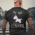 Ich Bin Ein Einhorn Fabelwesen Mir Egal Ich Bin Ein T-Shirt mit Rückendruck Geschenke für alte Männer