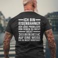 Ich Bin Eisenbahner Railway T-Shirt mit Rückendruck Geschenke für alte Männer