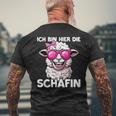 Ich Bin Hier Die Schäffin T-Shirt mit Rückendruck Geschenke für alte Männer