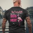 Ich Bin Nur Zum Saufen Hier I'm Just For The Saufen Her T-Shirt mit Rückendruck Geschenke für alte Männer