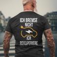 Ich Bremse Nicht Ich Rekuperiere E-Auto E Car Electric Car T-Shirt mit Rückendruck Geschenke für alte Männer