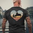 'Ich Liebe Klavier Retro Wing' Piano Music Classic Pianist T-Shirt mit Rückendruck Geschenke für alte Männer