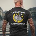 Ich Schlafe Nicht Ich Spare Energie Cat Nightdress T-Shirt mit Rückendruck Geschenke für alte Männer