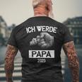 Ich Werde Papa 2025 Ich Werde Baldater T-Shirt mit Rückendruck Geschenke für alte Männer