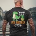 I'm Going To Be A Big Brother 2024 Boy Annuncio Dinosauro T-shirt da uomo con stampa posteriore Regalos para ancianos