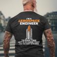 Ingegnere Aerospaziale Scienziato Rocket Space Aeronautical T-shirt da uomo con stampa posteriore Regalos para ancianos