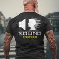 Ingegnere Del Suono Audio Tech Mixer Musica Concerto Tecnico T-shirt da uomo con stampa posteriore Regalos para ancianos