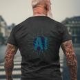Intelligenza Artificiale Lettere Ai Blu In Stile Elettronico T-shirt da uomo con stampa posteriore Regalos para ancianos