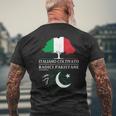 Italiano Coltivato Con Radici Pakistane Pakistan T-shirt da uomo con stampa posteriore Regalos para ancianos