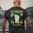 It's Mojito O'clock Aperol Rum Cocktail Detto Divertente T-shirt da uomo con stampa posteriore Regalos para ancianos