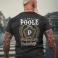 It's A Poole Thing You Wouldn't Understand Personalized Last Name Poole Family Crest Coat Of Arm Men's T-shirt Back Print Gifts for Old Men