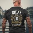 It's A Silas Thing You Wouldn't Understand Personalized Last Name Silas Family Crest Coat Of Arm Men's T-shirt Back Print Gifts for Old Men