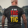 Je Suis Tac Je Cherche Tic Duo Tic Et Tac Deguisement Deux T-shirt imprimé au dos Cadeaux pour les vieillards