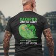 Kakapos Machen Glücklich New Zealand Flying Kakapo T-Shirt mit Rückendruck Geschenke für alte Männer