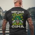 Keep Calm And Drink Like A Keep Calm And Letgina Handle It Men's T-shirt Back Print Gifts for Old Men