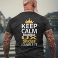 Keep Calm Lascia Che Il er Ux Lo Gestisca T-shirt da uomo con stampa posteriore Regalos para ancianos