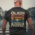 Kfz Mechaniker Ölich Aber Frohlich T-Shirt mit Rückendruck Geschenke für alte Männer