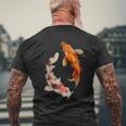 Koi Fish Japanese Koi Carp Men's T-shirt Back Print Gifts for Old Men