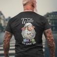 Komme Was Wolle Ich Schaf Das Lustiger Say T-Shirt mit Rückendruck Geschenke für alte Männer