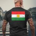 Kurdistan With Kurden Flag T-Shirt mit Rückendruck Geschenke für alte Männer