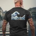 La Gran Ola De Kanagawa Por Katsushika Hokusai Camiseta Hombre Estampado Espalda Regalos para ancianos