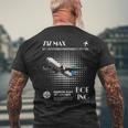 L'aereo B737 Max T-shirt da uomo con stampa posteriore Regalos para ancianos