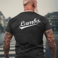 Lambo Distressed Hip Hop Rap Slang T-Shirt mit Rückendruck Geschenke für alte Männer